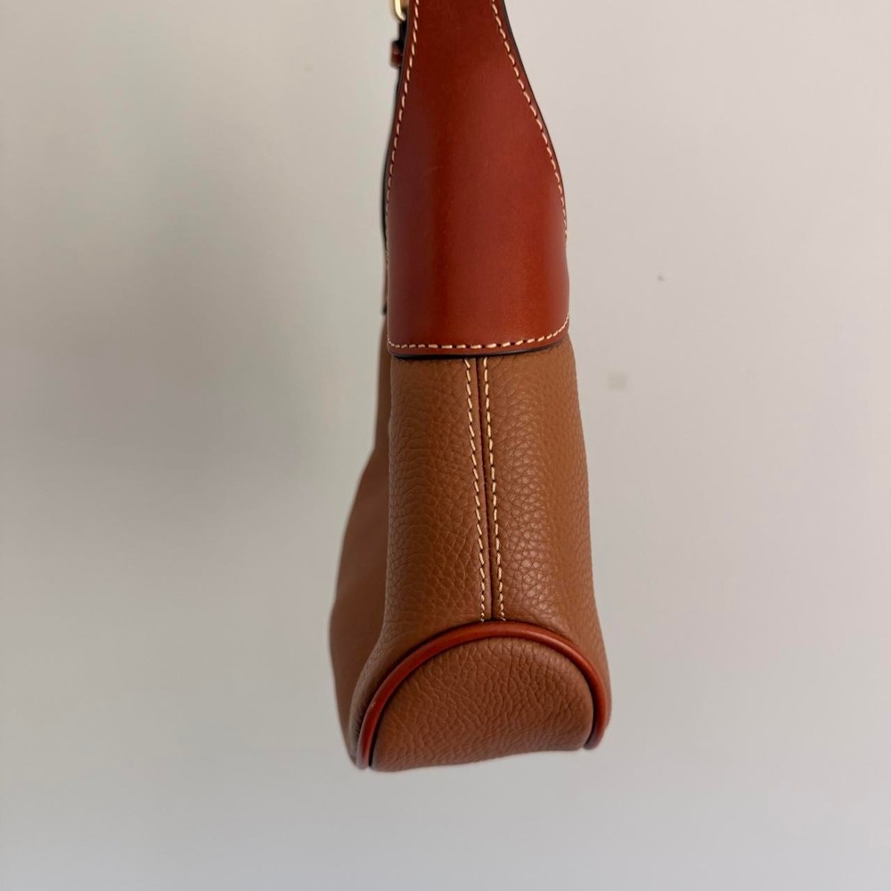 CARAMEL DOONEY AND BOURKE PEBBLE TURNLOCK HOBO 26 - Picture 4 of 7